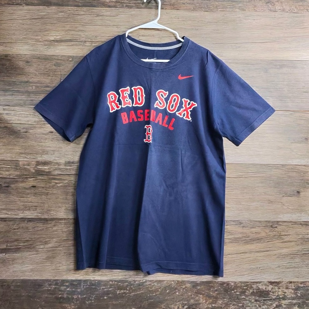 Nike Navy Red Sox Baseball Tee